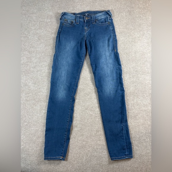 True Religion Women's Denim Jeans with Tan Accents 1086 - Picture 4 of 5